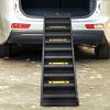 Portable Foldable Pet Ramp Climbing Ladder Suitable for Off-road Vehicle Trucks -Black