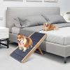 Dog Ramp, 32.6" Long and 11.8" Wide Wooden Folding Portable Pet Ramp