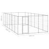 Outdoor Dog Kennel Galvanized Steel 234.4 ftÂ²