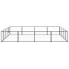 Dog Kennel Black 172.2 ftÂ² Steel