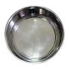 Stainless Steel Pet Bowl with Anti Skid Rubber Base and Dog Design; Gray and Black