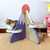 ScratchMe Cat Scratcher Post Board; Mount Fuji Shape Cat Scratching Lounge Bed; Durable Pad Prevents Furniture Damage