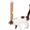 Pet Life 'Stick N' Claw' Sisal Rope and Toy Suction Cup Stick Shaped Cat Scratcher