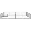 Dog Kennel Black 172.2 ftÂ² Steel