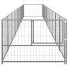 Dog Kennel Silver 107.6 ftÂ² Steel