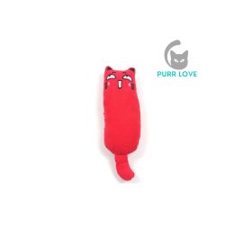 Cats Catnip Toy; Cat Chewing Toy Bite Resistant Catnip Toys For Cats; Catnip Filled Mice Shaped Toys (Color: Red)