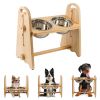 Elevated Dog Bowls for Medium Large Sized Dogs, Adjustable Heights Raised Dog Feeder Bowl with Stand for Food & Water