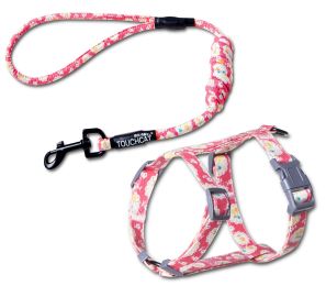 Touchcat 'Radi-Claw' Durable Cable Cat Harness and Leash Combo (Color: Pink)