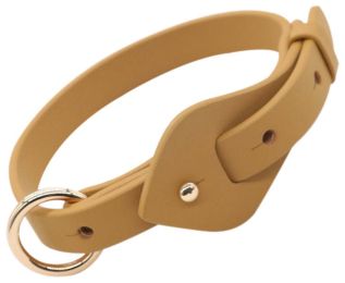 Pet Life 'Ever-Craft' Boutique Series Adjustable Designer Leather Dog Collar (Color: Apricot)