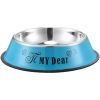 pet Stainless steel dog bowl; color anti-skid dog bowl; cat bowl