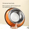 pet Stainless steel dog bowl; color anti-skid dog bowl; cat bowl