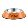 pet Stainless steel dog bowl; color anti-skid dog bowl; cat bowl