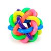 1pc Pet Chew Toys; Colorful Rubber Balls With Bell Bite Resistant Interactive Toy For Dogs & Cats